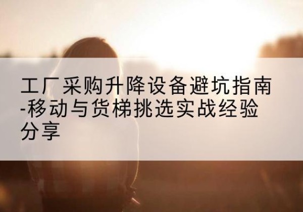 翠屏移动式升降机怎么选-工厂采购升降设备避坑指南-移动与货梯挑选实战经验分享