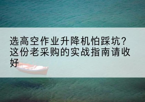 翠屏高空作业升降机厂家推荐-选高空作业升降机怕踩坑？这份老采购的实战指南请收好